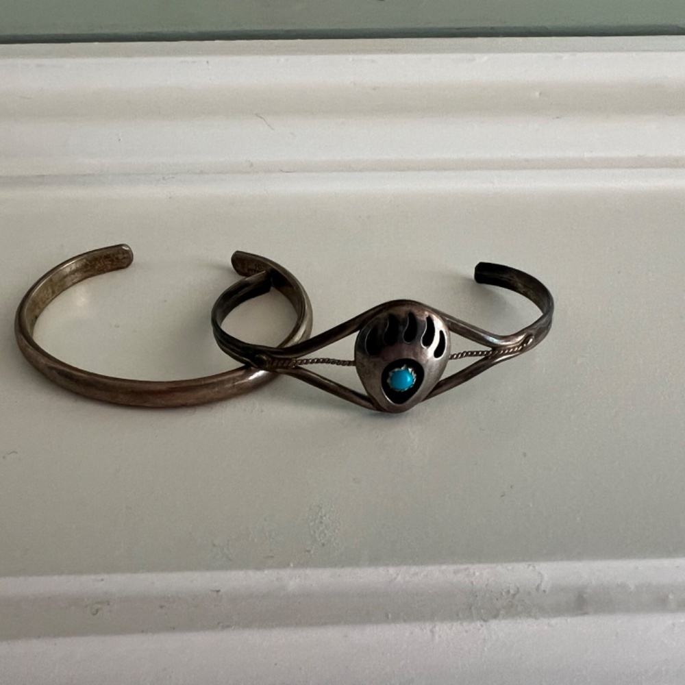 Pair of sterling baby bracelets